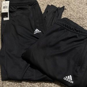 2 Adidas Adult Black Joggers - ONE NEW WITH TAGS.